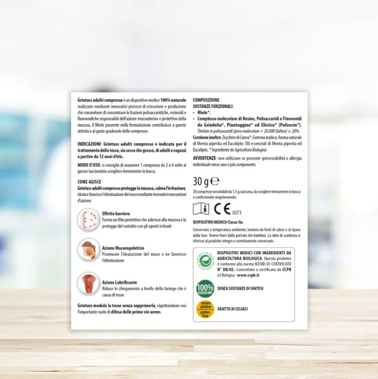Aboca Grintuss Tosse Secca e Grassa per Adulti 20 Compresse