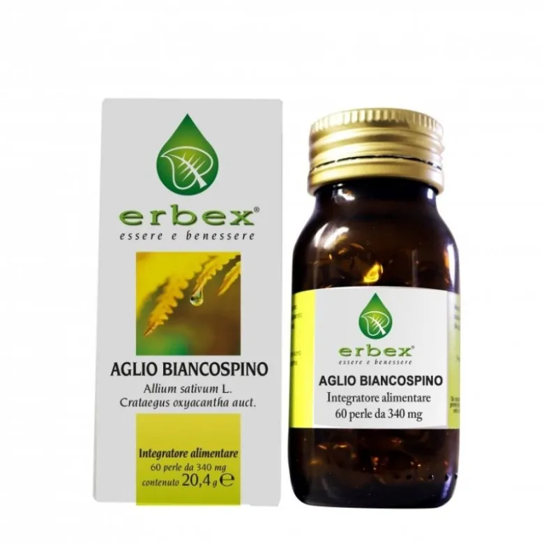 Aglio Biancospino per Funzionalità Cardiovascolare 60 Perle 20,4 g