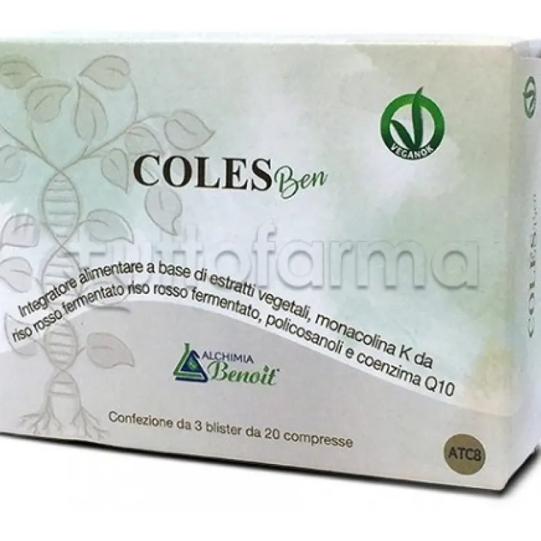 Alchimia Benoit Coles Ben Integratore per Colesterolo 60 Compresse