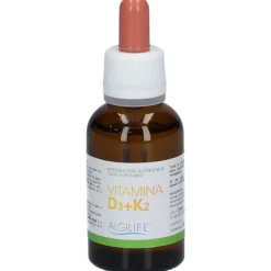 Algilife Vitamina D3+K2 Gocce Integratore per le Ossa 30ml
