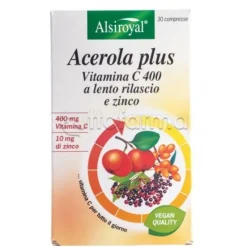 Alsiroyal Acerola Plus Vitamina C 400 per Difese Immunitarie 30 Compresse