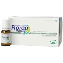 Alta Natura Florap Smart Integratore di Probiotici per Benessere Intestinale 6 Flaconcini