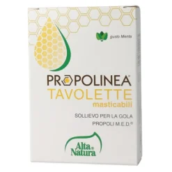 Alta Natura Propolinea Menta per il Benessere della Gola 30 Tavolette Masticabili