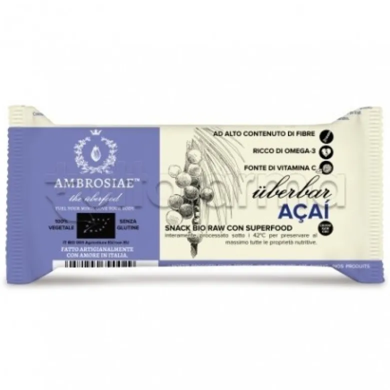 Ambrosiae UberBar Acai Barretta Nutriente 35g