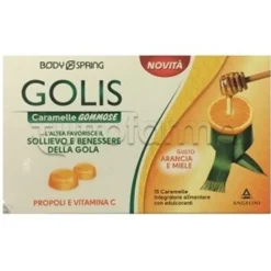 Angelini Body Spring Golis Caramelle Gommose Gola Arancia e Miele 15 Pezzi