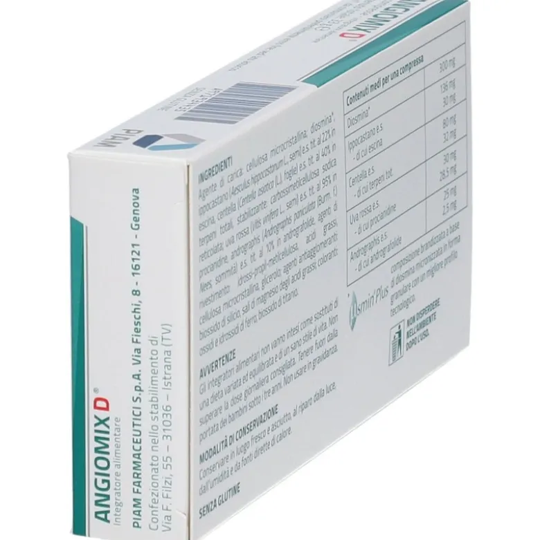 Angiomix D Integratore per Microcircolo e Circolazione 30 Compresse