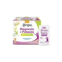 Apropos Magnesio e Potassio Integratore Senza Zuccheri Ricostituente Gusto Lime 24 Bustine