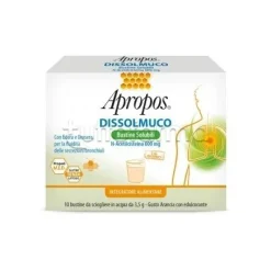 Apropros Dissolmuco Integratore per Vie Respiratorie 10 Bustine Solubili