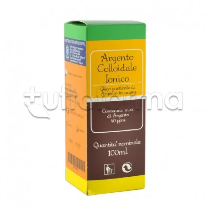 Argento Colloidale Ionico Antibatterico 40ppm 100ml Gocce e Spray