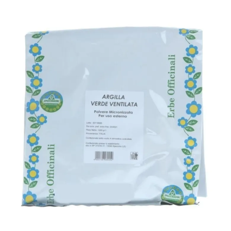 Argilla Ventilata Verde per Trattamenti di Bellezza e Benessere 1000g
