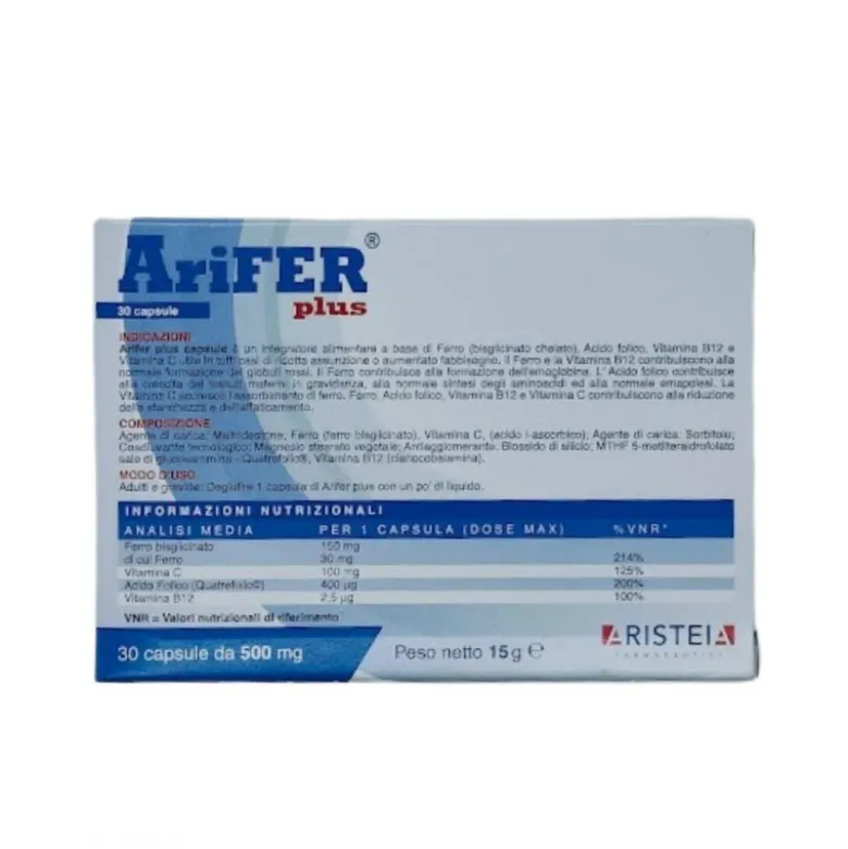 Arifer Plus per Formazione Globuli Rossi 30 Capsule