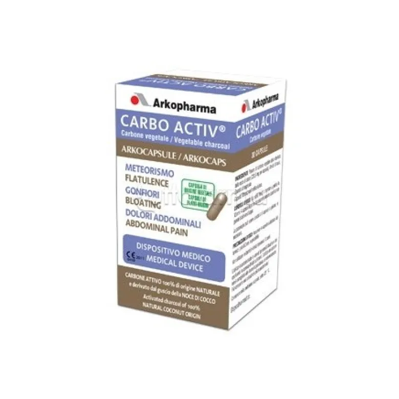 Arkocapsule Carboactiv per Gonfiore e Gas Intestinali 30 Capsule