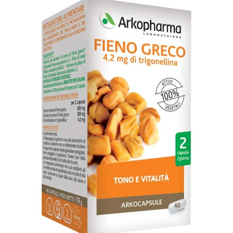 Arkocapsule Fieno Greco Integratore per Colesterolo 40 Capsule