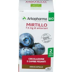 Arkocapsule Funzionalità Microcircolo Mirtillo per Microcircolazione 40 o 130 Capsule