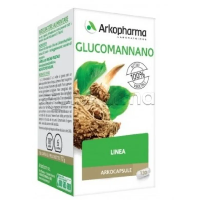 Arkocapsule Glucomannano Integratore per Controllo della Fame 130 Capsule