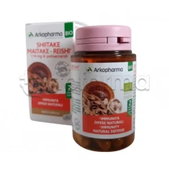 Arkocapsule Shiitake-Maitake-Reishi Bio Integratore per Difese Immunitarie 40 Capsule