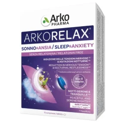 Arkorelax Sonno & Ansia Integratore per Insonnia e Stress 15 Compresse