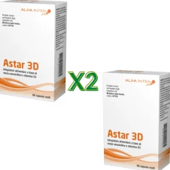 Astar 3D Integratore per la Vista Protezione Occhi e Sistema Immunitario 2 Confezioni 60 Capsule