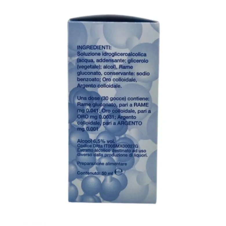 Bauer Oligobauer Oligoelementi Rame Oro Argento 50ml