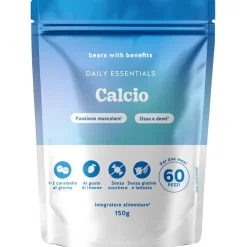 Bears With Benefits Daily Essentials Calcio Integratore per Ossa e Denti 60 Caramelle Gommose