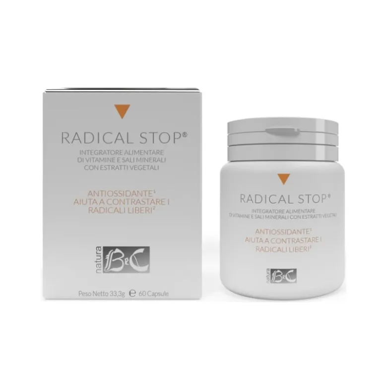 B.E.C. Radical Stop Integratore Antiossidante Vitamina C E 60 Capsule