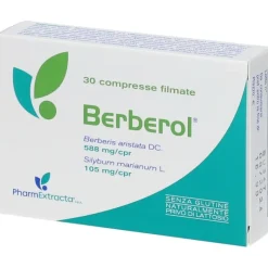 Berberol Integratore per Abbassare Glicemia e Colesterolo 30 compresse