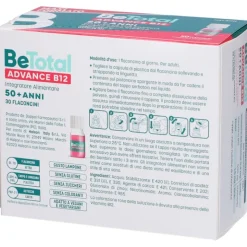 Be-Total Advance B12 Integratore con Vitamina B12 30 Flaconcini