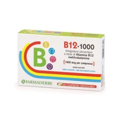 B12 1000 Integratore Vitamina B12 per Energia e Sistema Nervoso 60 Compresse Orosolubili