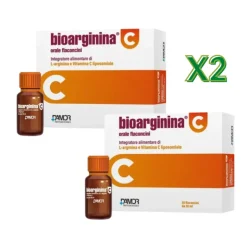 Bioarginina C Orale Integratore con Vitamina C 20 Flaconcini - 2 Confezioni