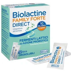 Biolactine Family Forte Direct 10 Miliardi Integratore Fermenti Lattici 12 Stick