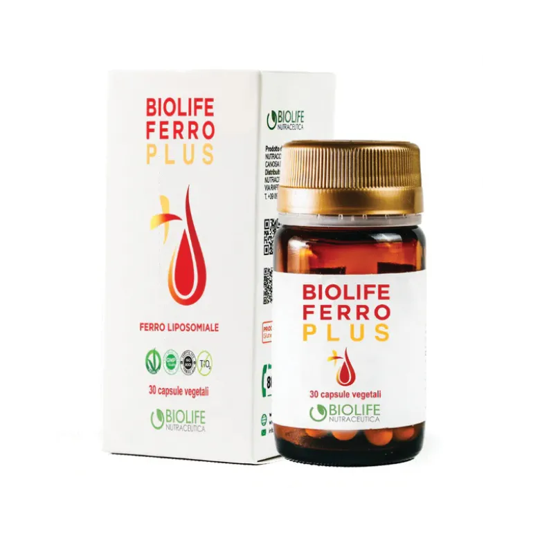 Biolife Ferro Plus integratore per carenza di ferro 30 capsule