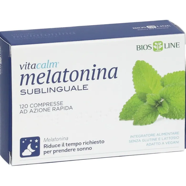 Bios Line Vitacalm Melatonina Integratore per Sonno 120 Compresse