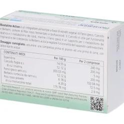 Biostatine Active Integratore per Colesterolo e Trigliceridi 60 Compresse