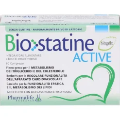 Biostatine Active Integratore per Colesterolo e Trigliceridi 60 Compresse