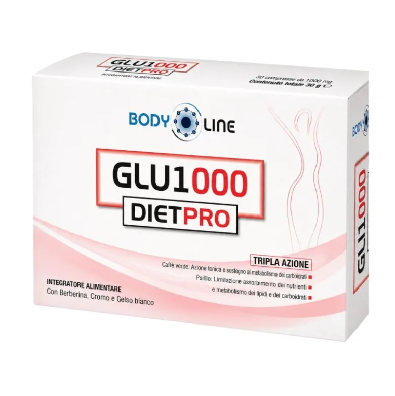 BodyLine GLU1000 Dietpro Integratore per Dimagrire 30 Compresse