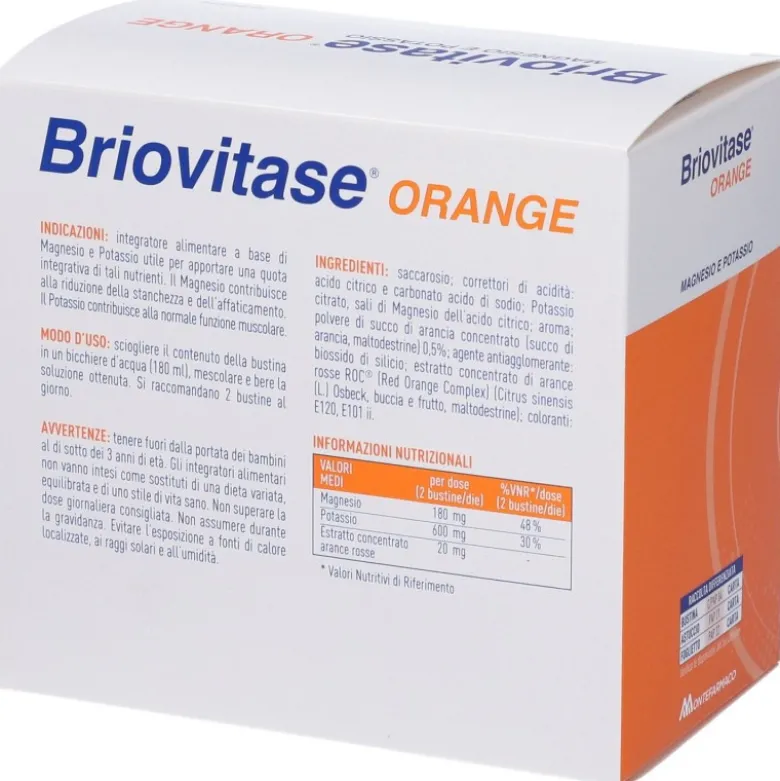 Briovitase Orange Magnesio e Potassio Gusto Arancia 30 Bustine