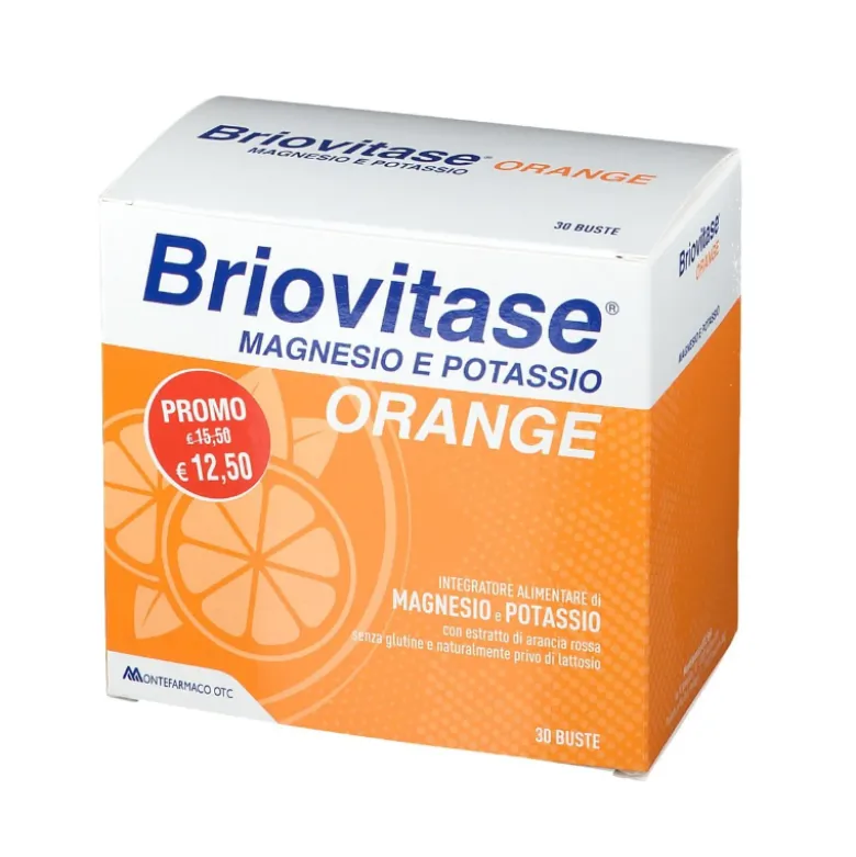 Briovitase Orange Magnesio e Potassio Gusto Arancia 30 Bustine