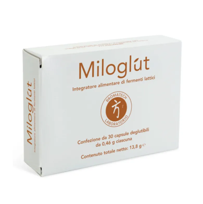 Bromatech Miloglut Integratore per Intestino e Digestione 30 Capsule