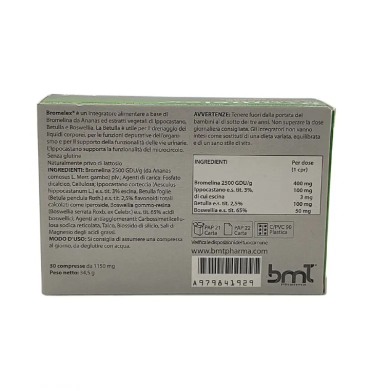 Bromelex per Drenaggio e Microcircolo 30 Compresse