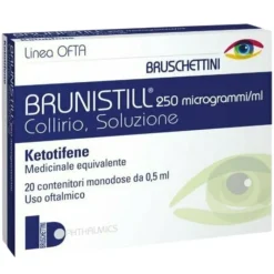 Brunistill 250mg Collirio Monodose per Allergie 20 Flaconcini da 0,5ml