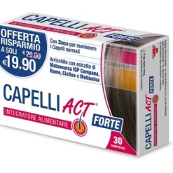 Capelli Act Forte Integratore per Benessere dei Capelli 30 Compresse