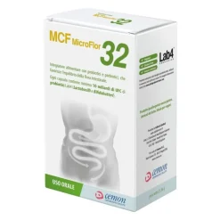 Cemon MCF MicroFlor 32 Integratore Alimentare con Probiotici e Prebiotici Ex Microflor 32 60 Capsule Vegetali