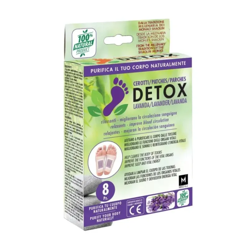 Cerotti Detox Lavanda per Disintossicazione Confezione da 8 Pezzi