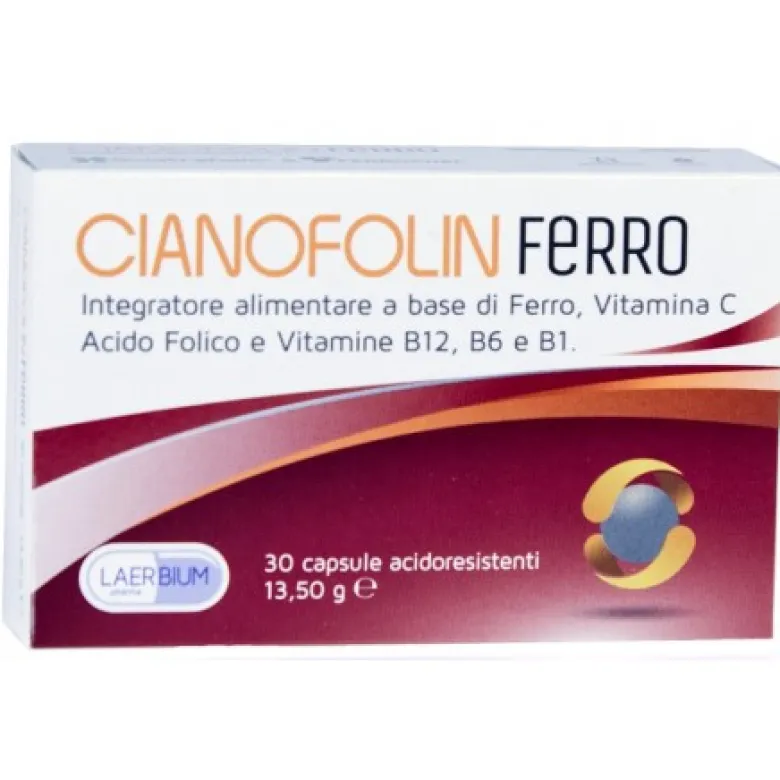 Cianofolin Ferro Integratore di Ferro 30 Capsule