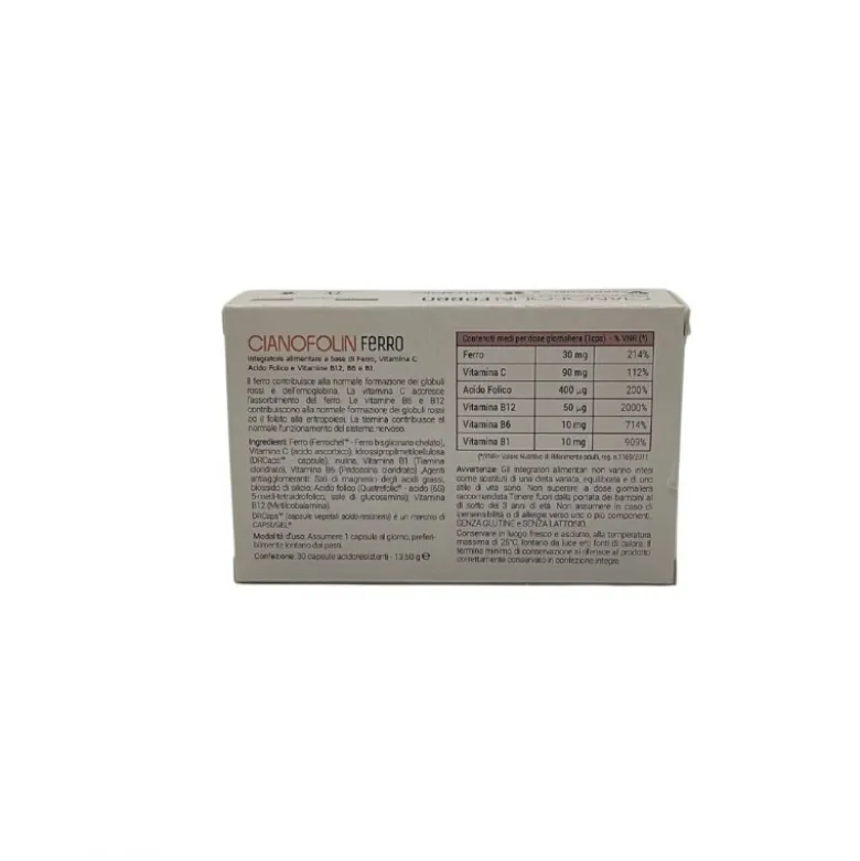 Cianofolin Ferro Integratore di Ferro 30 Capsule
