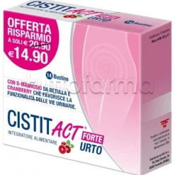 Cistit Act Forte Urto Integratore per le Vie Urinarie 14 Bustine