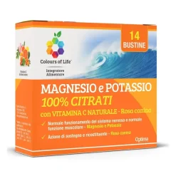 Colours of Life Magnesio e Potassio Integratore Energizzante 14 Bustine