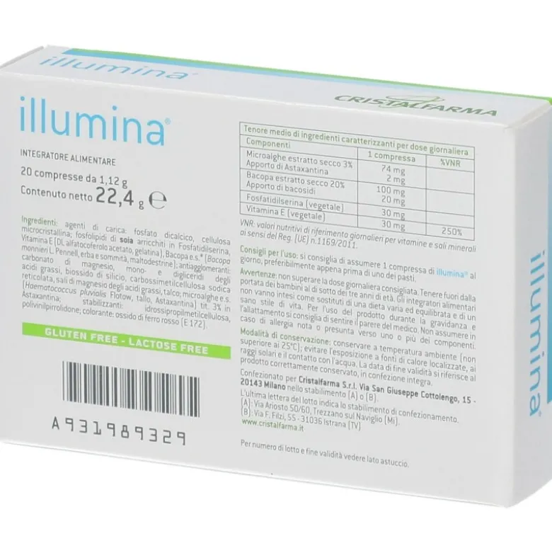 Cristalfarma Illumina per Memoria e Funzioni Cognitive 20 Compresse