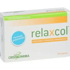 Cristalfarma Relaxcol Integratore per Gonfiore e Tensione Addominale 36 Capsule