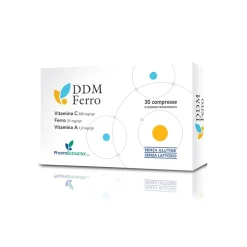 DDM Ferro Integratore di Ferro e Vitamina C per Anemia 30 Compresse